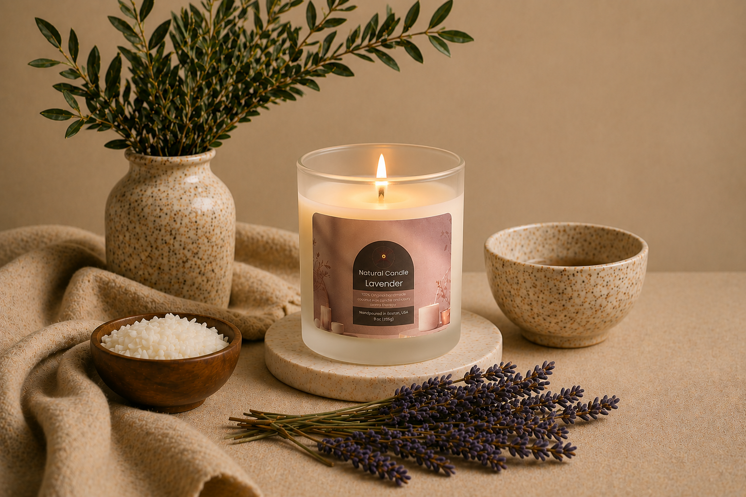 Kindle Serenity handmade candle